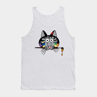 B kliban cat- painting cats Tank Top